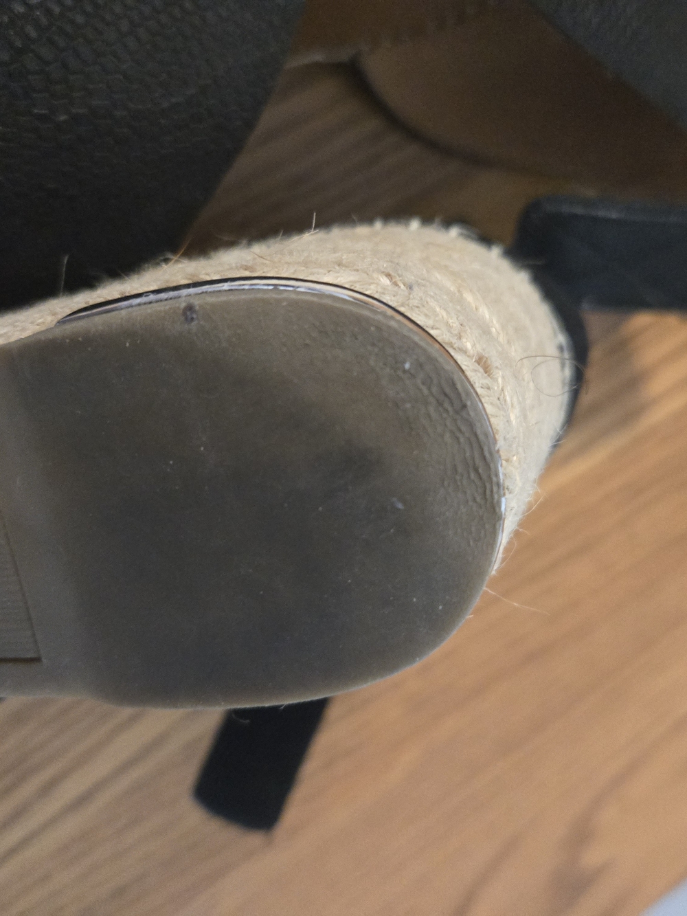 Franco Sarto Black Crisscross Espadrille Wedge Sandals - Size 10 - Picture 7 of 9